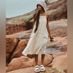 Spell Harmony Strappy Midi Dress - Porcelain